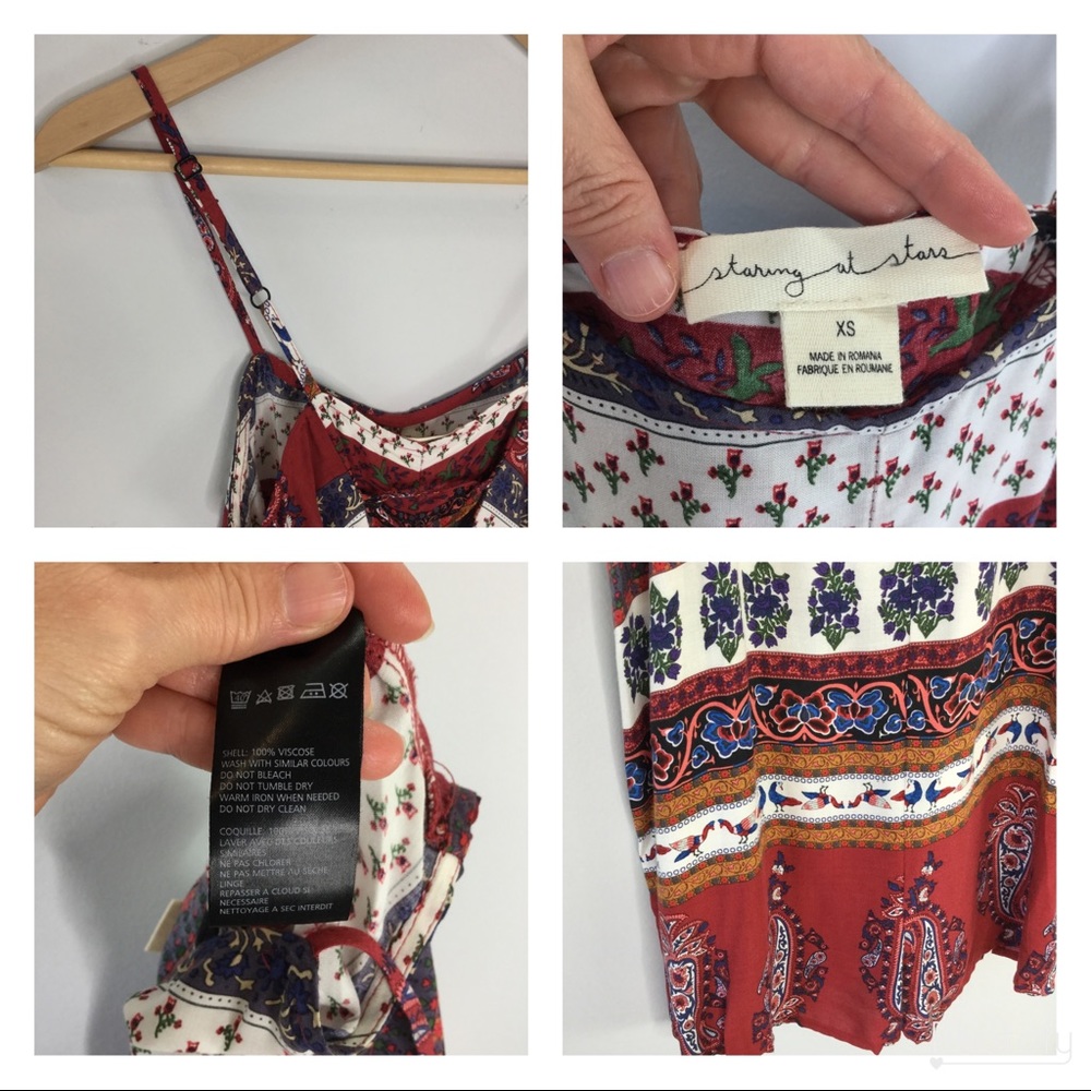 Staring at Stars UO boho paisley tie romper - Picture 6 of 7